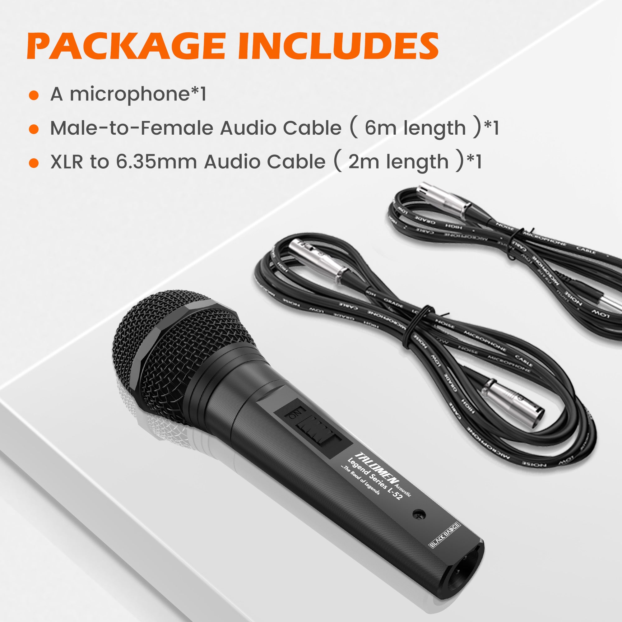 Talomen L52【Black Badge】| Microfono vocale professionale