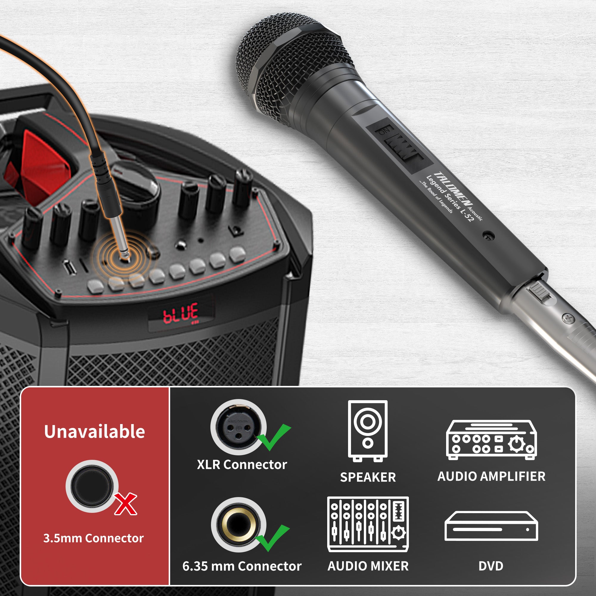 Talomen L52 Professional Vocal Microphone 【Black Badge】