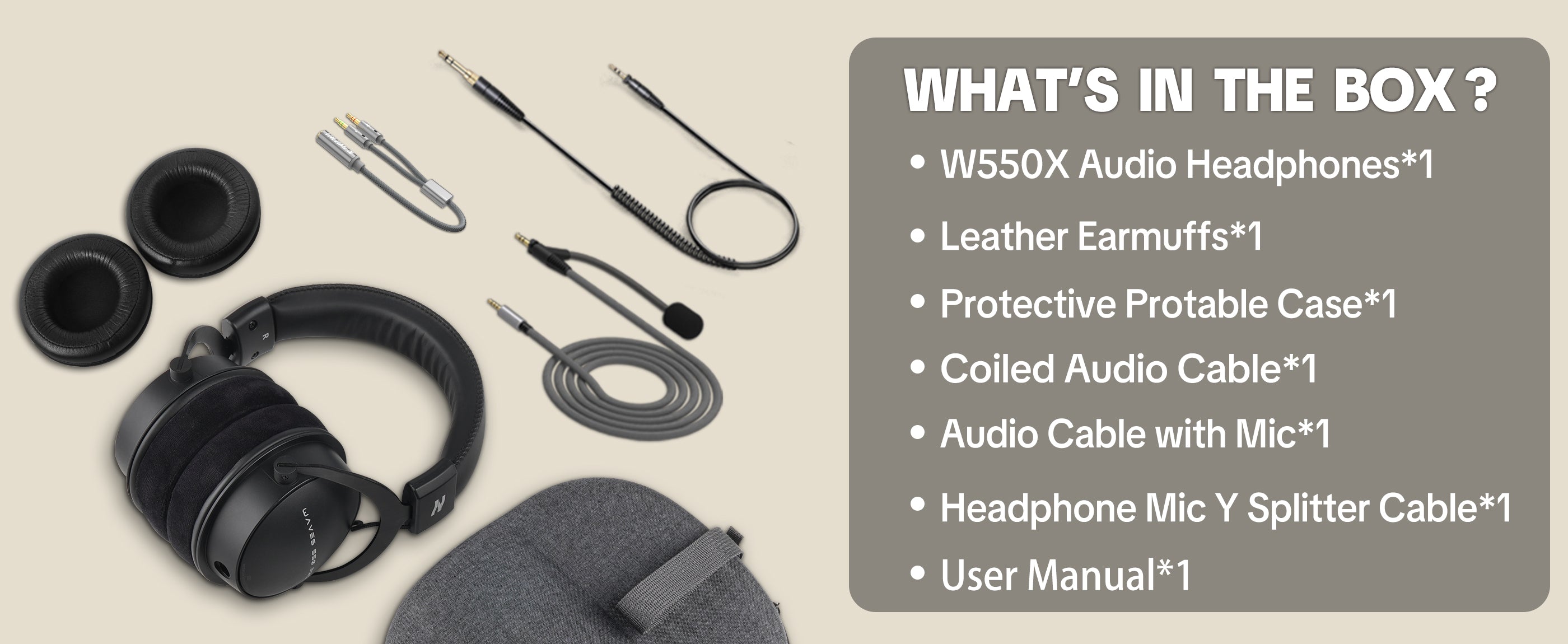 Talomen W550x | マイクキット付きスタジオモニターヘッドホン