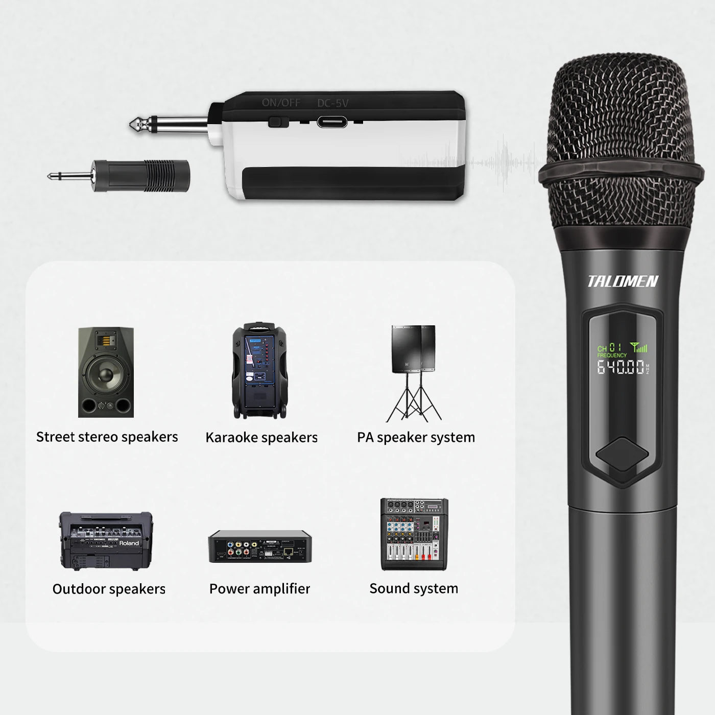 Talomen K60-2 | Microfono dinamico palmare wireless doppio